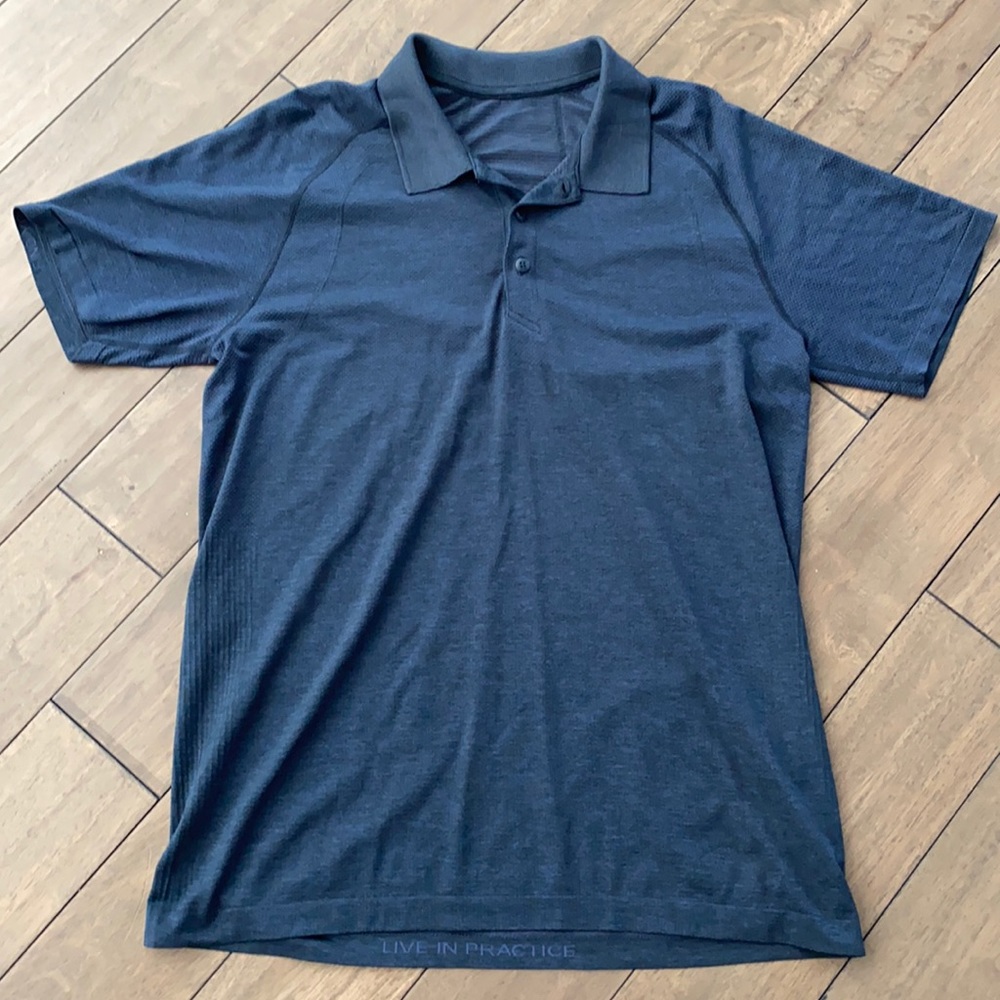 Lululemon LiveInPractice Performance Blue Polo